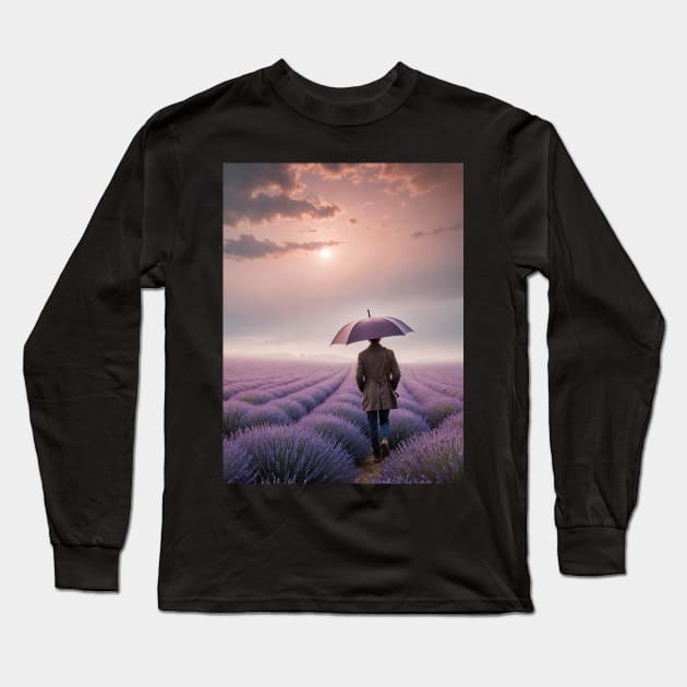 Lost in strawberry fields Long Sleeve T-Shirt by Absurd Psychedelia